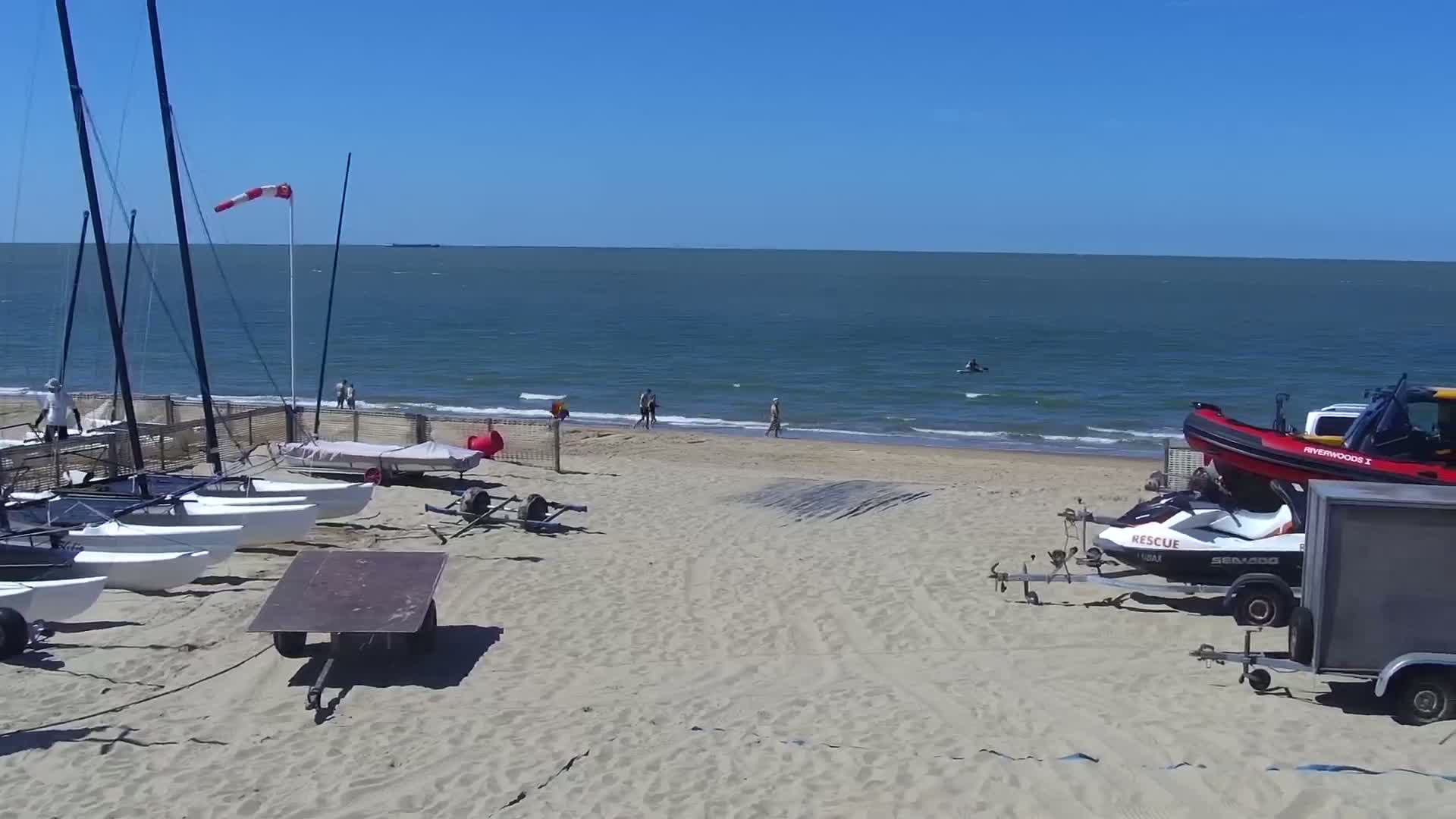 Knokke-Heist, Strand Het Zoute Beach Live Cam - Bruges, West Flanders (Flandre-Occidentale), Flemish (Flamande), Belgium
