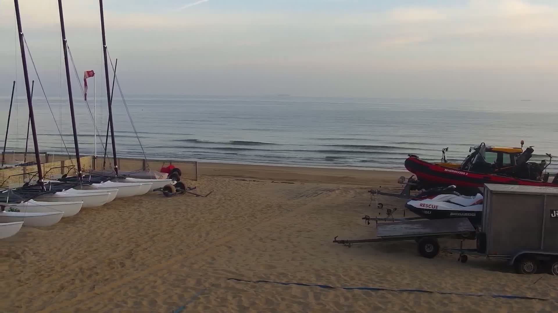 Knokke-Heist, Strand Het Zoute Beach Live Cam - Bruges, West Flanders (Flandre-Occidentale), Flemish (Flamande), Belgium