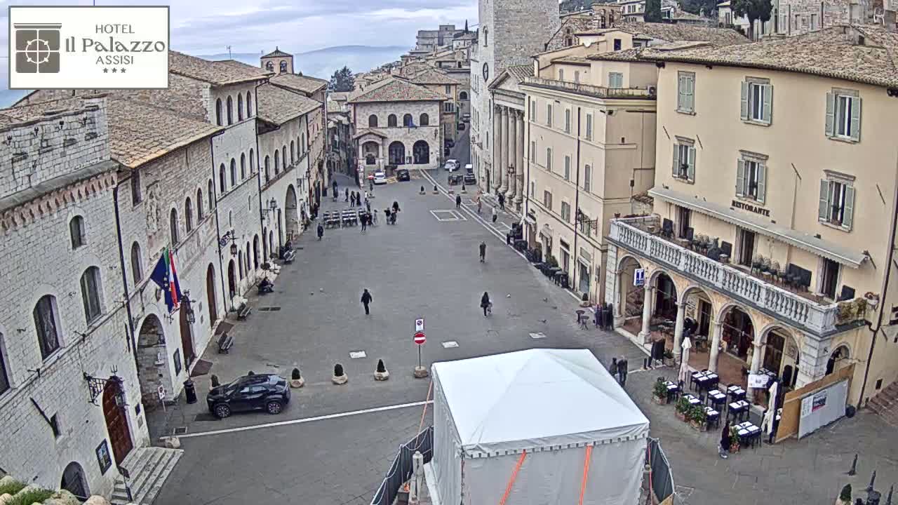 Assisi Piazza del Comune Square - Perugia, Umbria, Italy