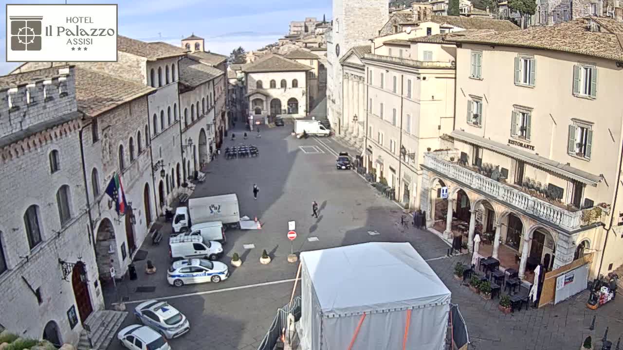Assisi Piazza del Comune Square - Perugia, Umbria, Italy