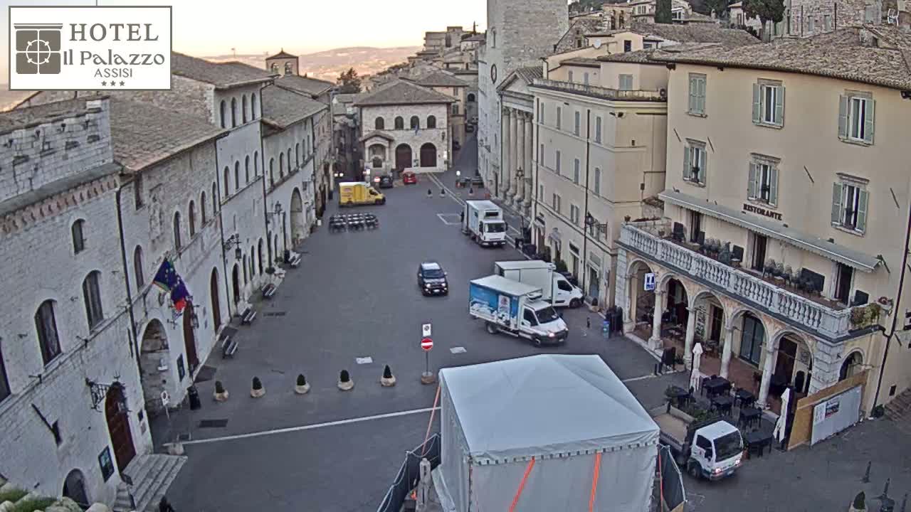 Assisi Piazza del Comune Square - Perugia, Umbria, Italy