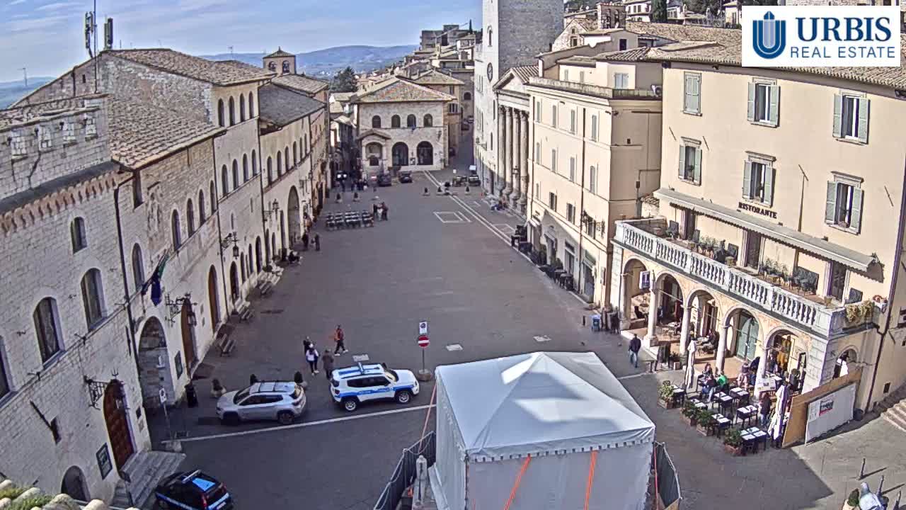 Assisi Piazza del Comune Square - Perugia, Umbria, Italy