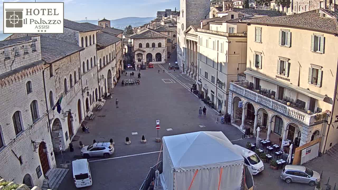 Assisi Piazza del Comune Square - Perugia, Umbria, Italy