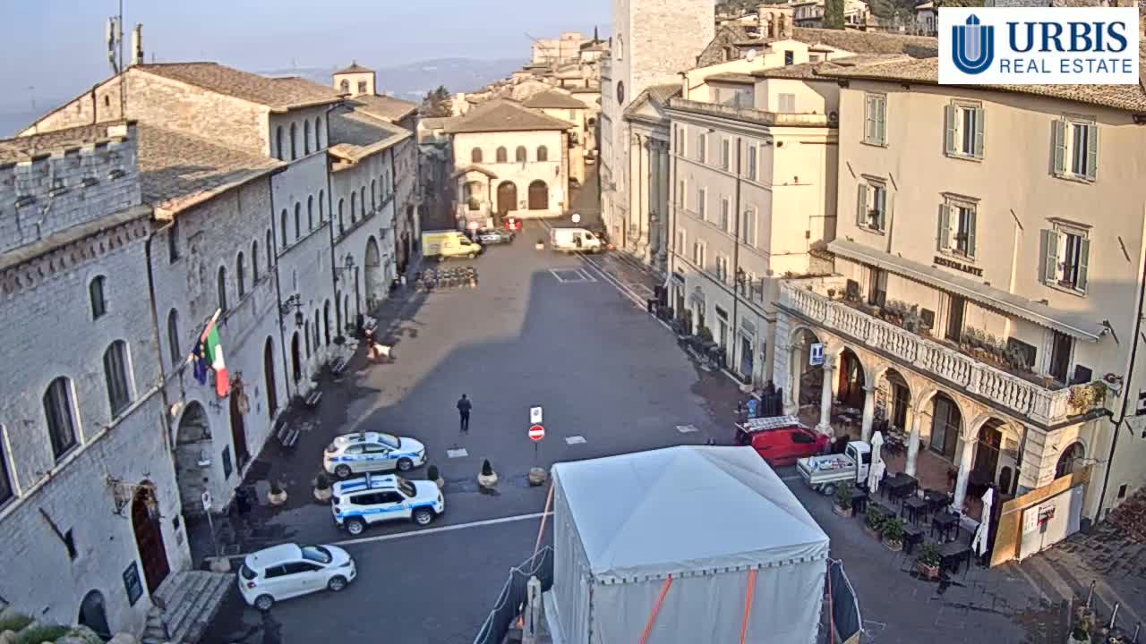 Assisi Piazza del Comune Square - Perugia, Umbria, Italy