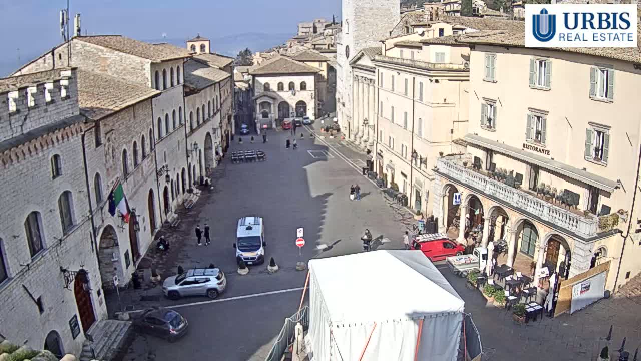 Assisi Piazza del Comune Square - Perugia, Umbria, Italy