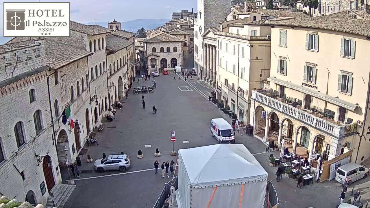 Assisi Piazza del Comune Square - Perugia, Umbria, Italy