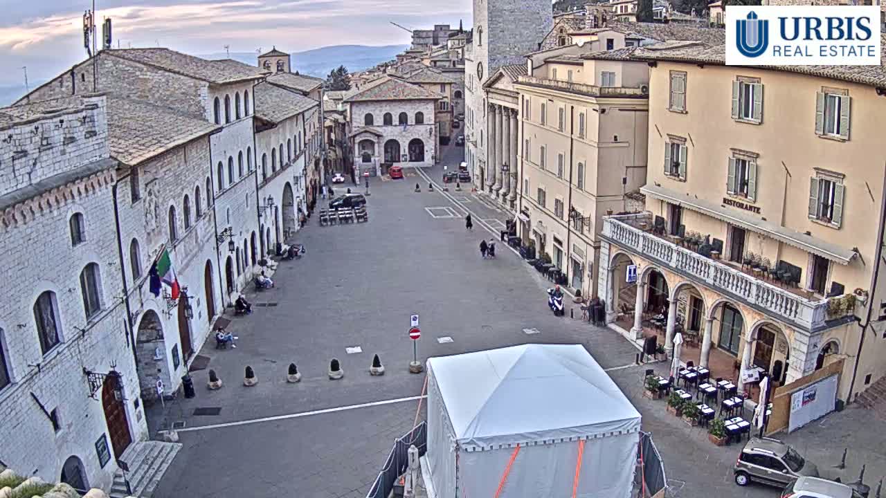 Assisi Piazza del Comune Square - Perugia, Umbria, Italy