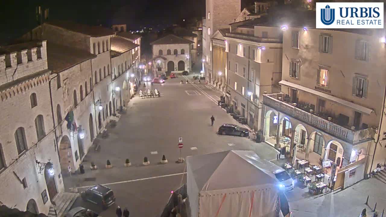 Assisi Piazza del Comune Square - Perugia, Umbria, Italy