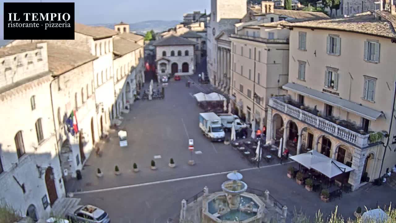 Assisi Piazza del Comune Square - Perugia, Umbria, Italy