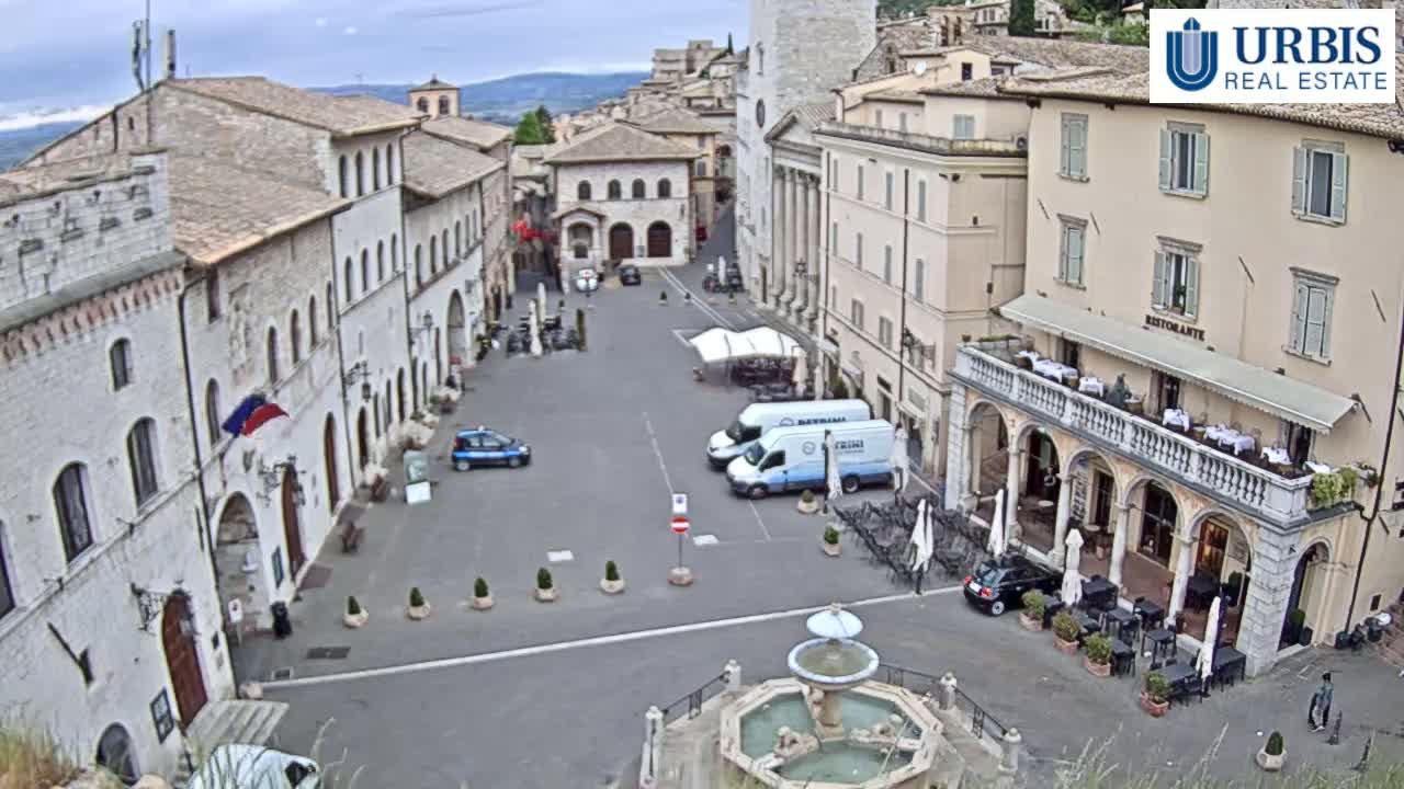 Assisi Piazza del Comune Square - Perugia, Umbria, Italy