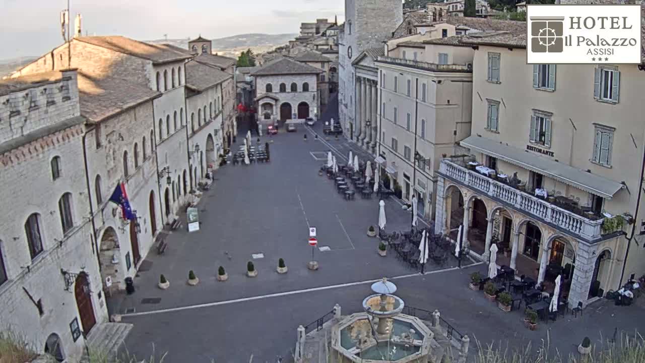 Assisi Piazza del Comune Square - Perugia, Umbria, Italy