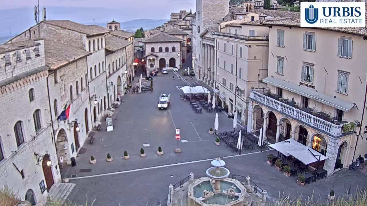 Assisi Piazza del Comune Square - Perugia, Umbria, Italy