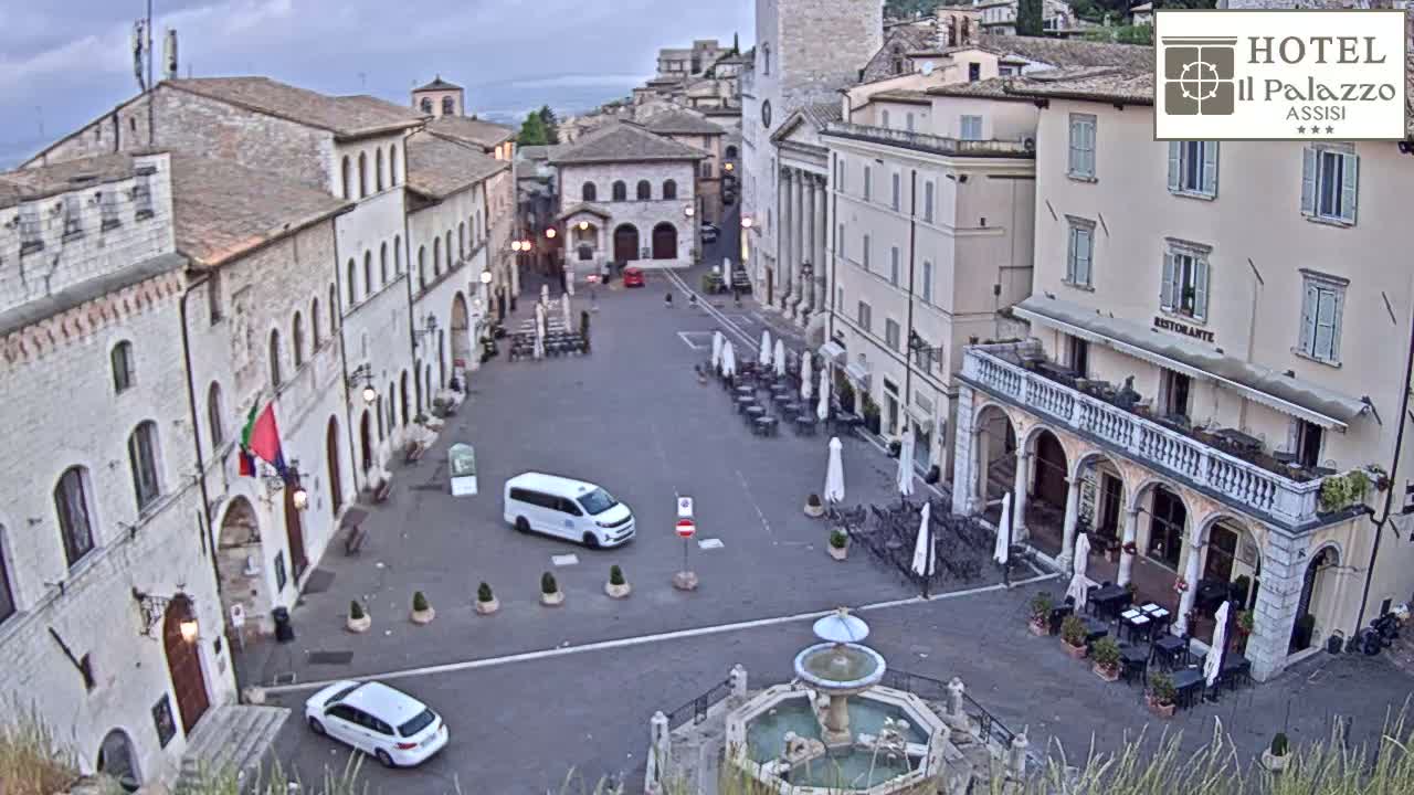 Assisi Piazza del Comune Square - Perugia, Umbria, Italy