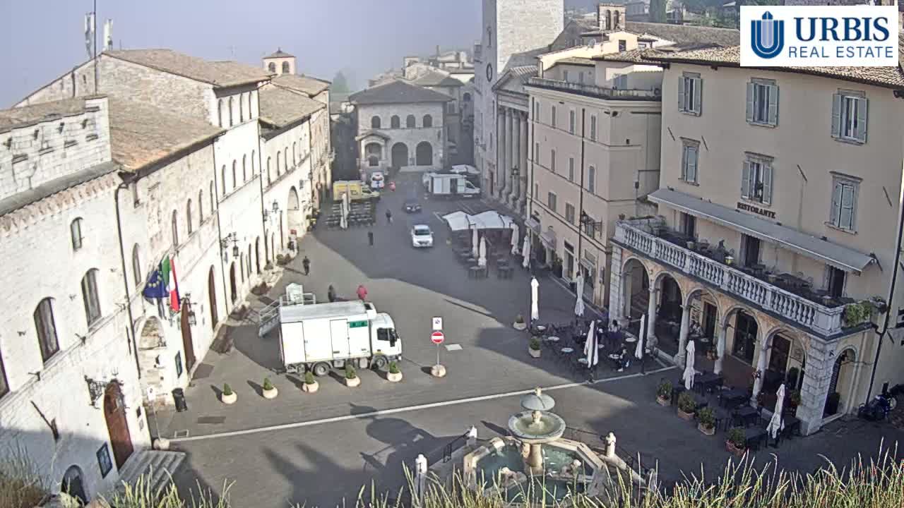 Assisi Piazza del Comune Square - Perugia, Umbria, Italy