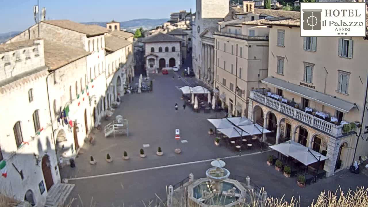 Assisi Piazza del Comune Square - Perugia, Umbria, Italy