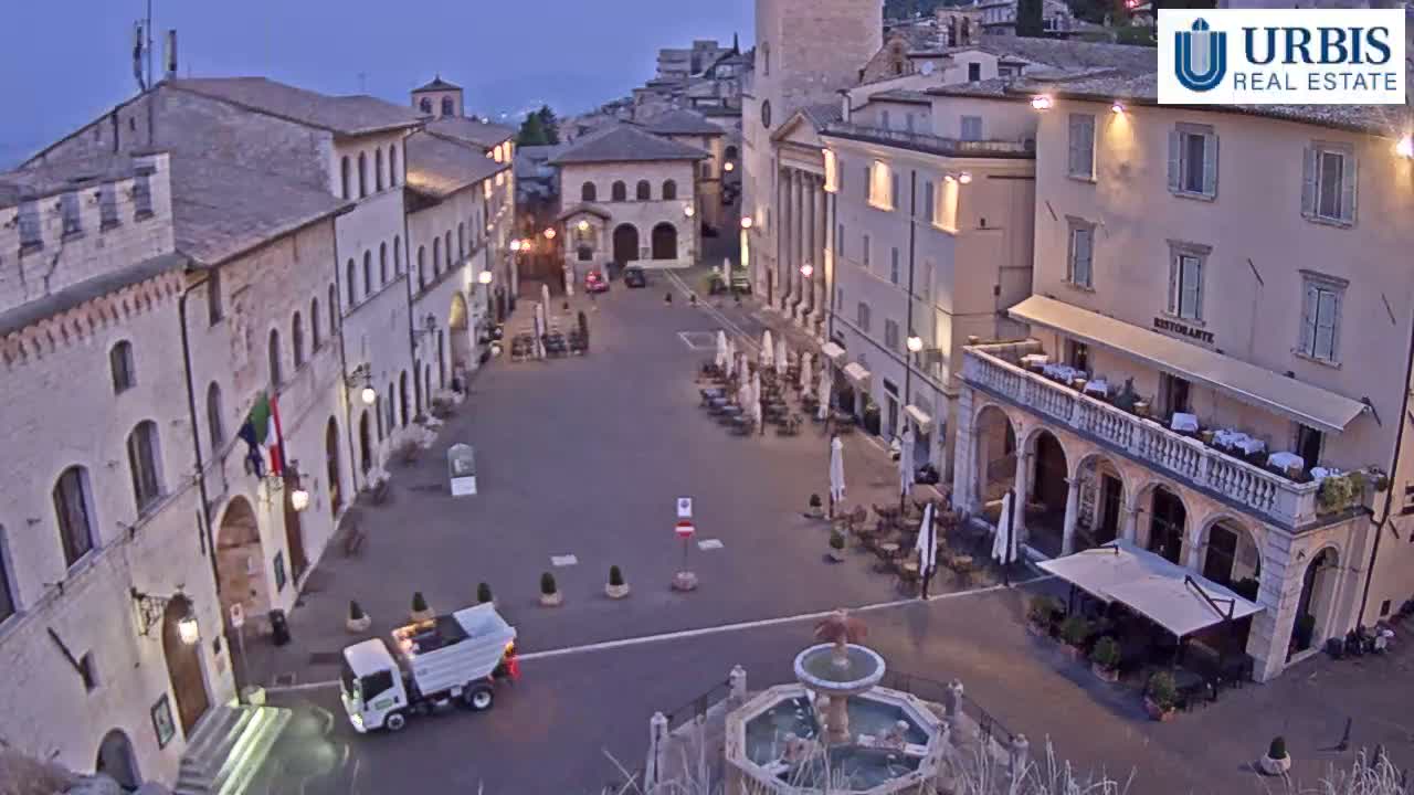 Assisi Piazza del Comune Square - Perugia, Umbria, Italy