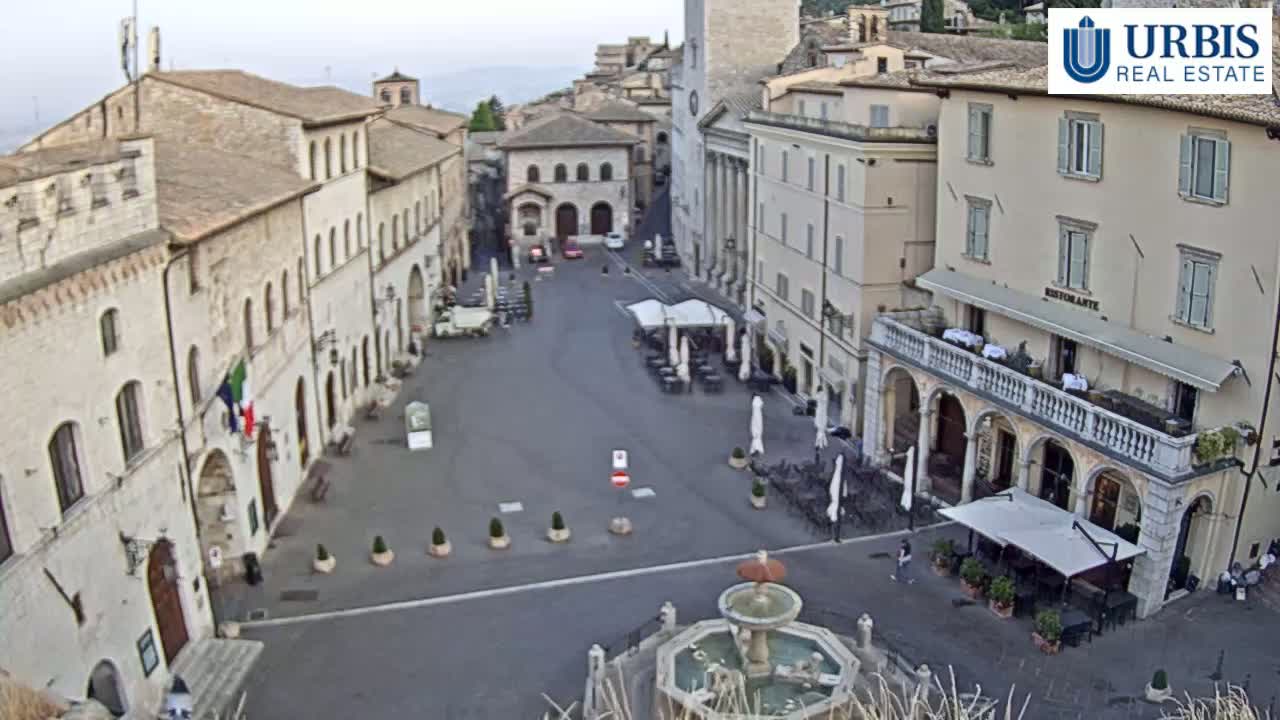 Assisi Piazza del Comune Square - Perugia, Umbria, Italy