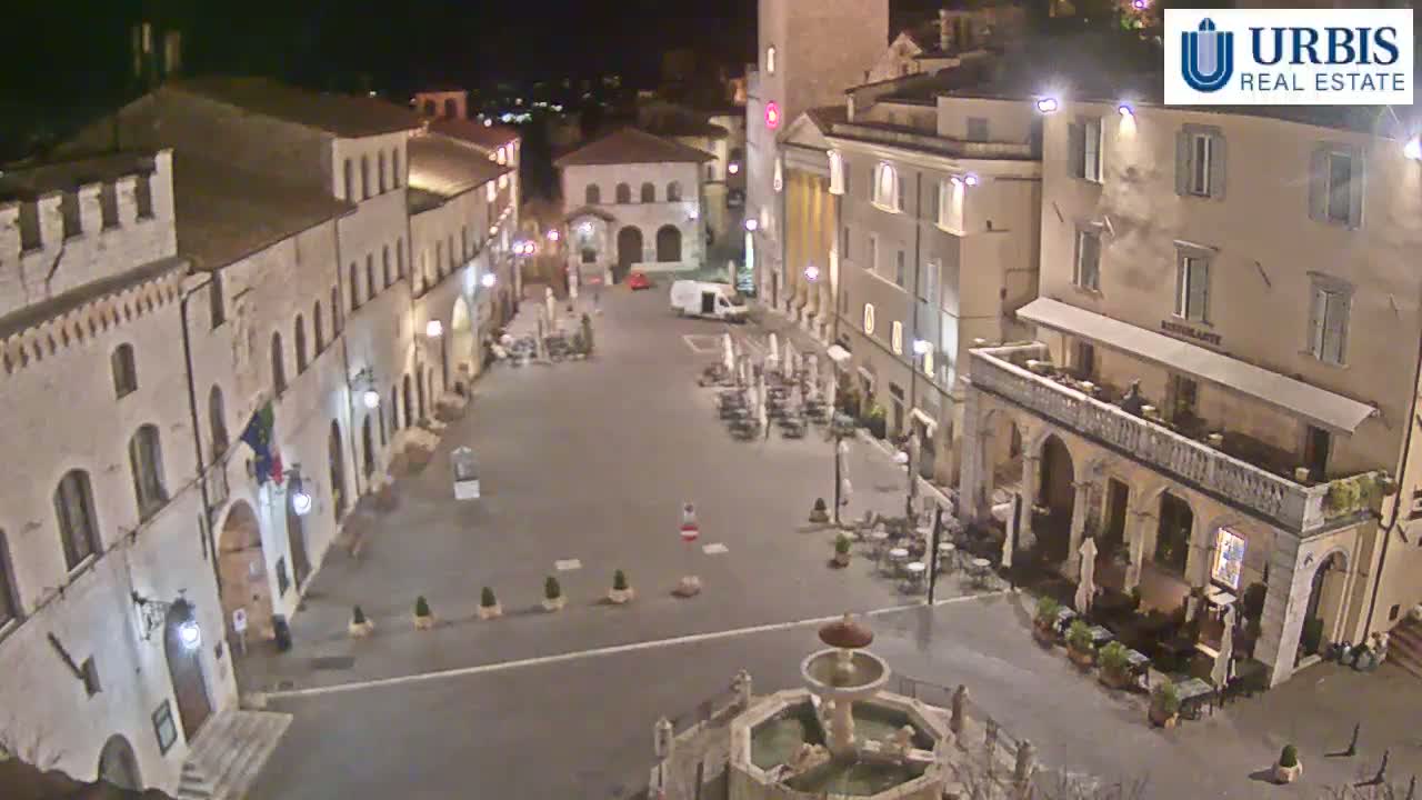 Assisi Piazza del Comune Square - Perugia, Umbria, Italy