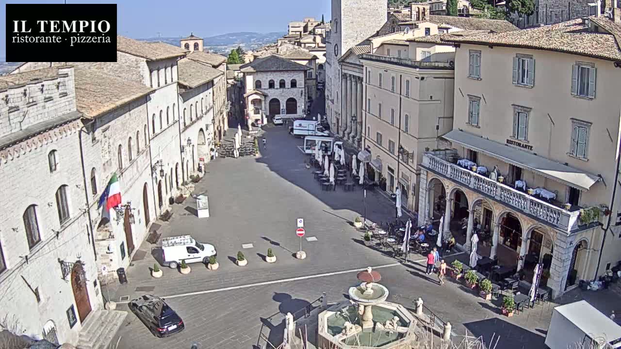 Assisi Piazza del Comune Square - Perugia, Umbria, Italy