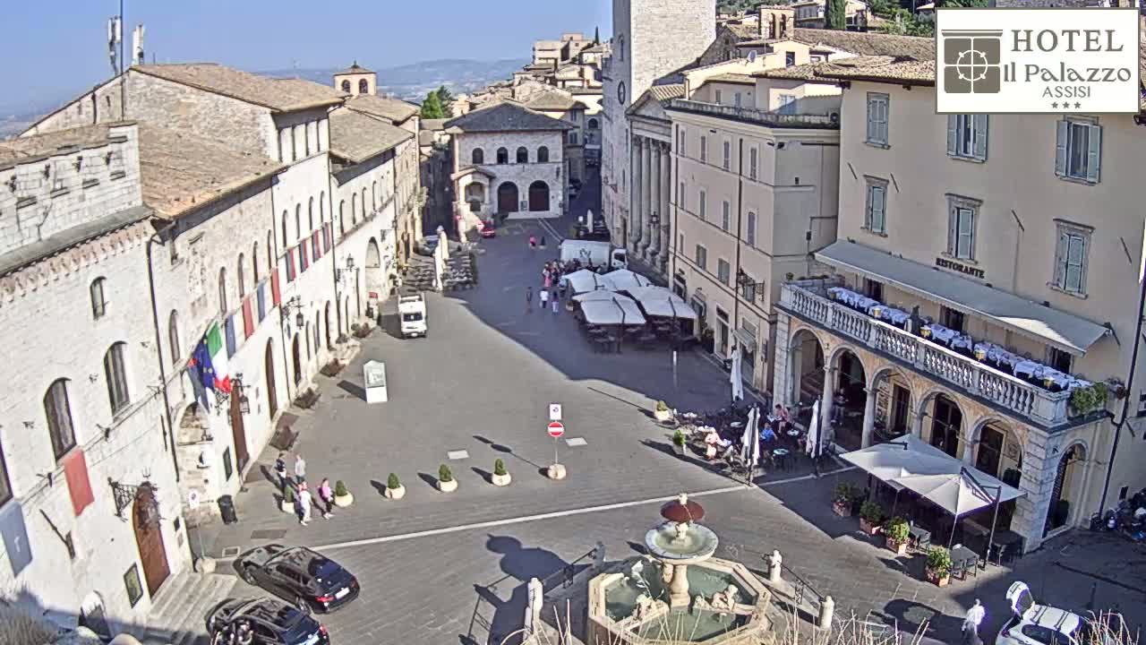 Assisi Piazza del Comune Square - Perugia, Umbria, Italy