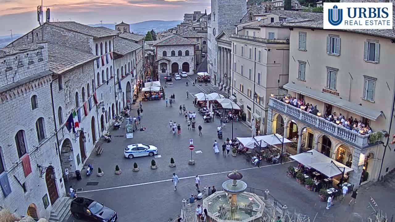 Assisi Piazza del Comune Square - Perugia, Umbria, Italy