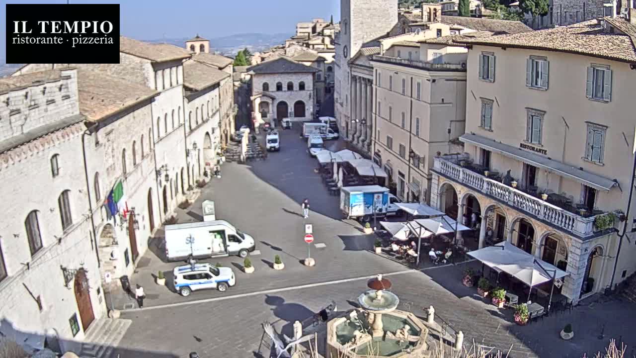 Assisi Piazza del Comune Square - Perugia, Umbria, Italy