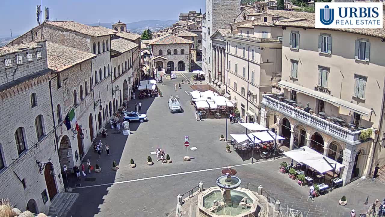 Assisi Piazza del Comune Square - Perugia, Umbria, Italy