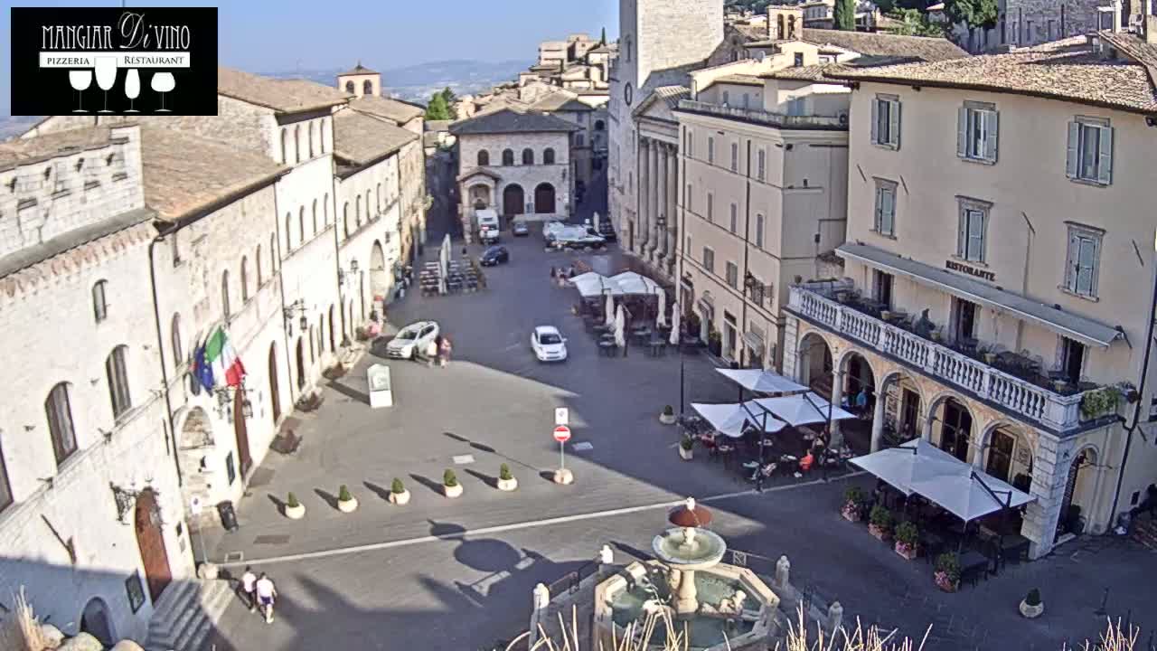 Assisi Piazza del Comune Square - Perugia, Umbria, Italy