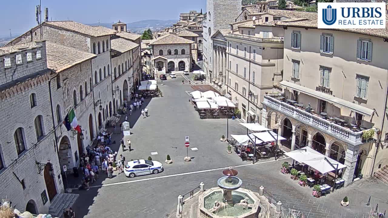 Assisi Piazza del Comune Square - Perugia, Umbria, Italy