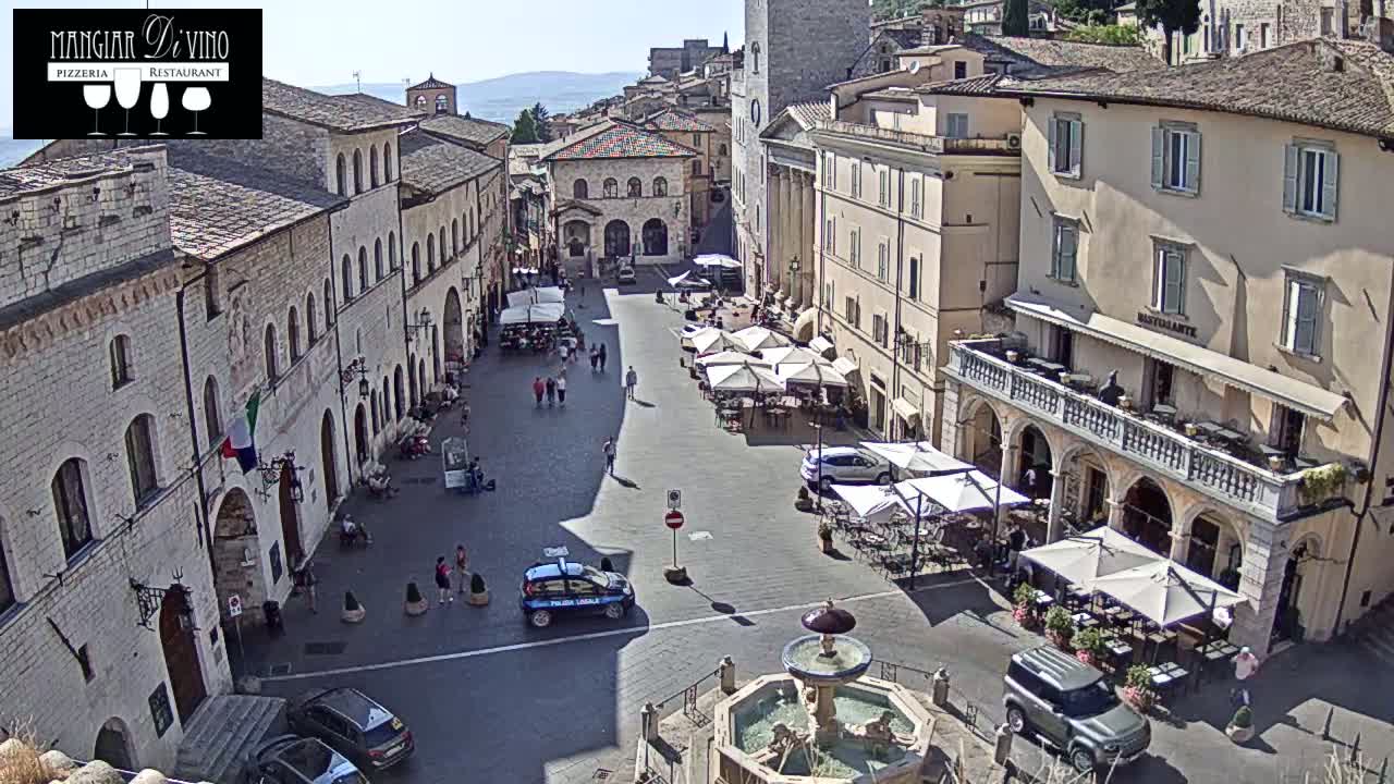 Assisi Piazza del Comune Square - Perugia, Umbria, Italy