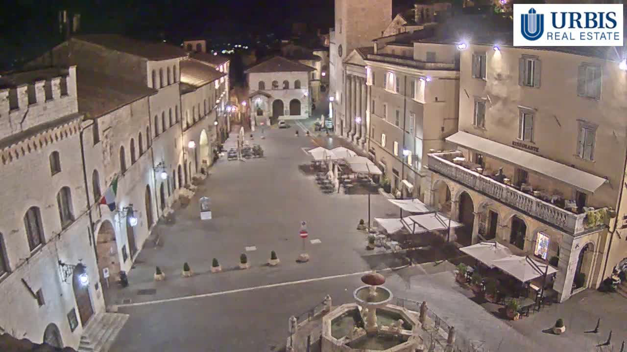 Assisi Piazza del Comune Square - Perugia, Umbria, Italy