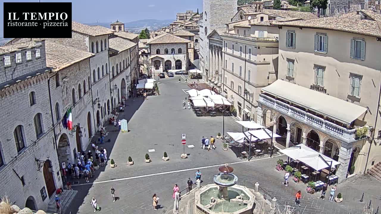 Assisi Piazza del Comune Square - Perugia, Umbria, Italy