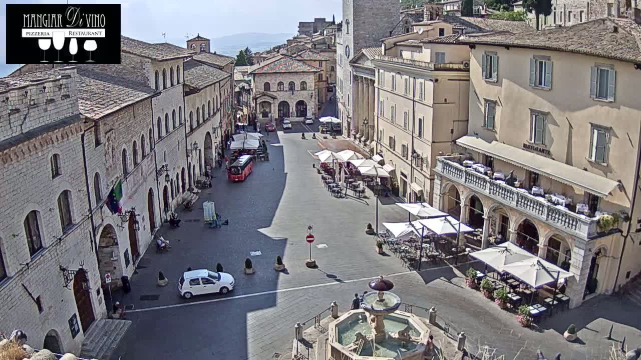 Assisi Piazza del Comune Square - Perugia, Umbria, Italy