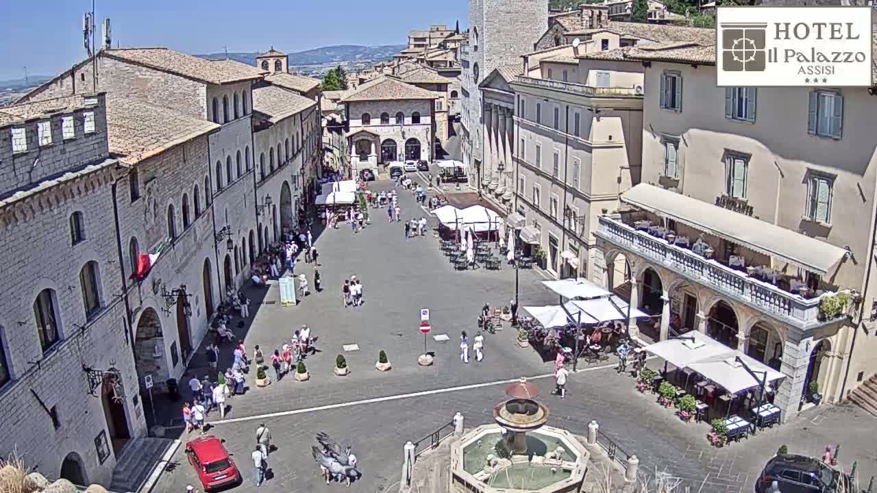 Assisi Piazza del Comune Square - Perugia, Umbria, Italy