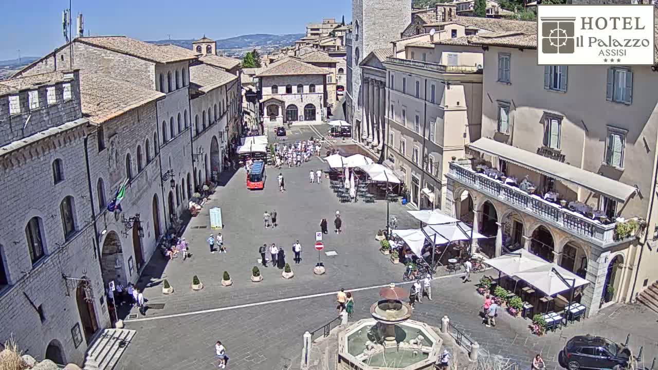 Assisi Piazza del Comune Square - Perugia, Umbria, Italy