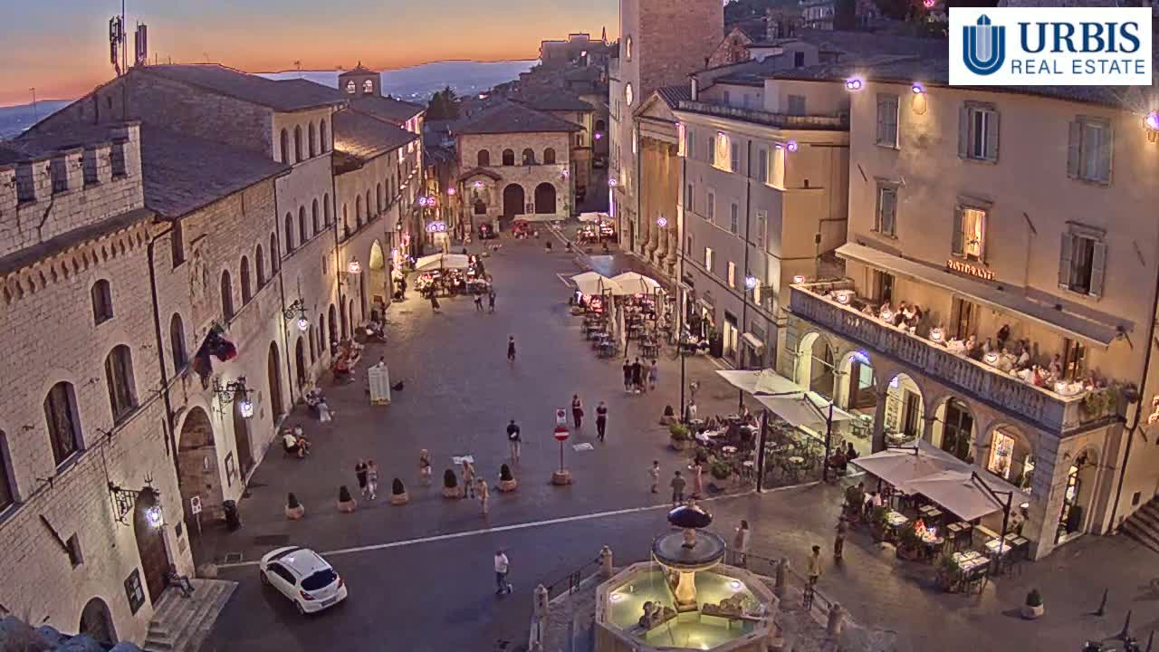 Assisi Piazza del Comune Square - Perugia, Umbria, Italy