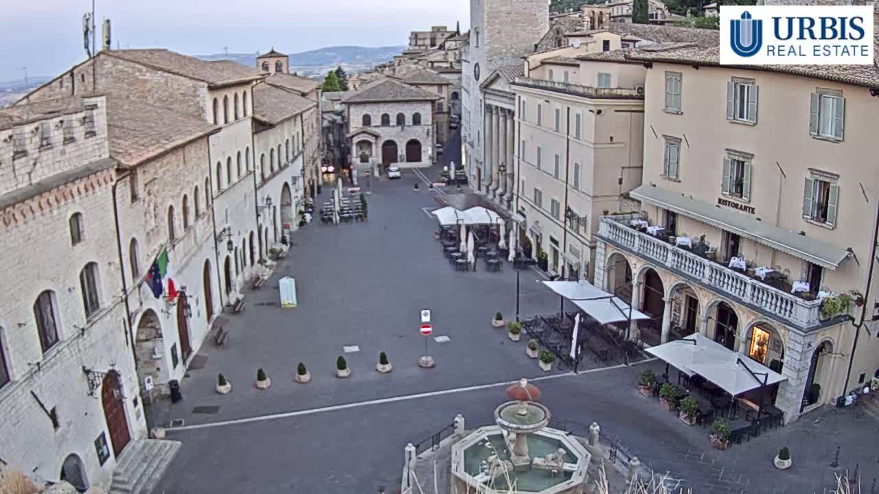 Assisi Piazza del Comune Square - Perugia, Umbria, Italy