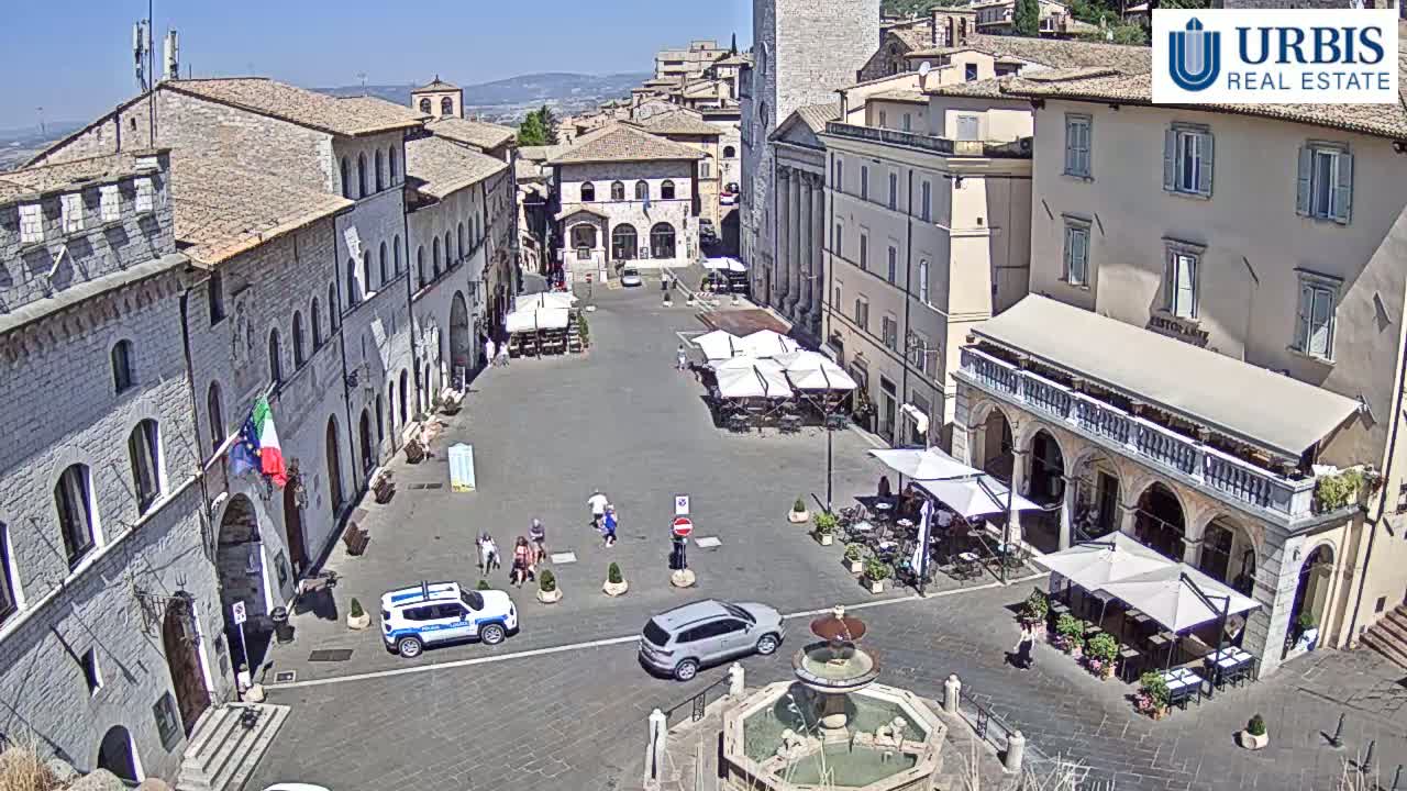 Assisi Piazza del Comune Square - Perugia, Umbria, Italy