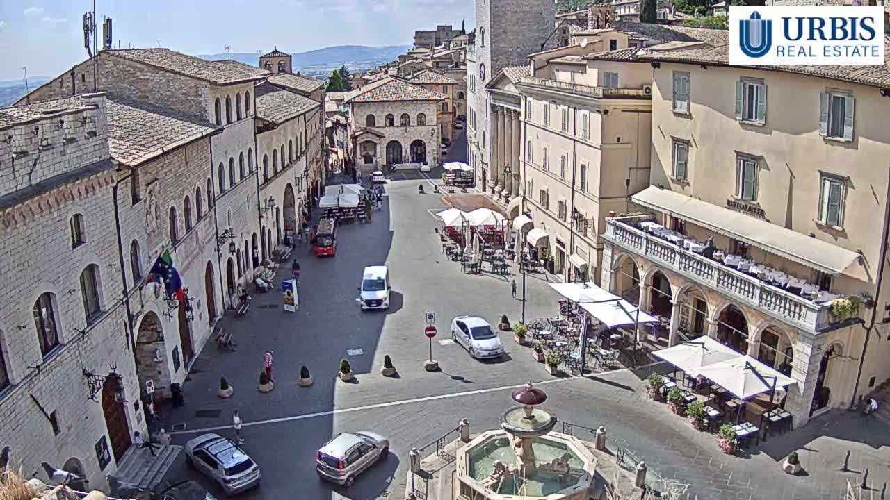 Assisi Piazza del Comune Square - Perugia, Umbria, Italy