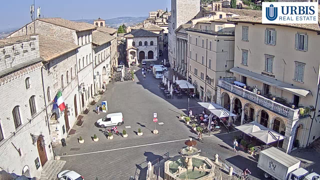 Assisi Piazza del Comune Square - Perugia, Umbria, Italy