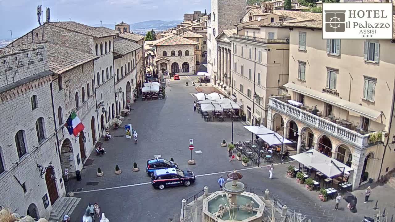 Assisi Piazza del Comune Square - Perugia, Umbria, Italy