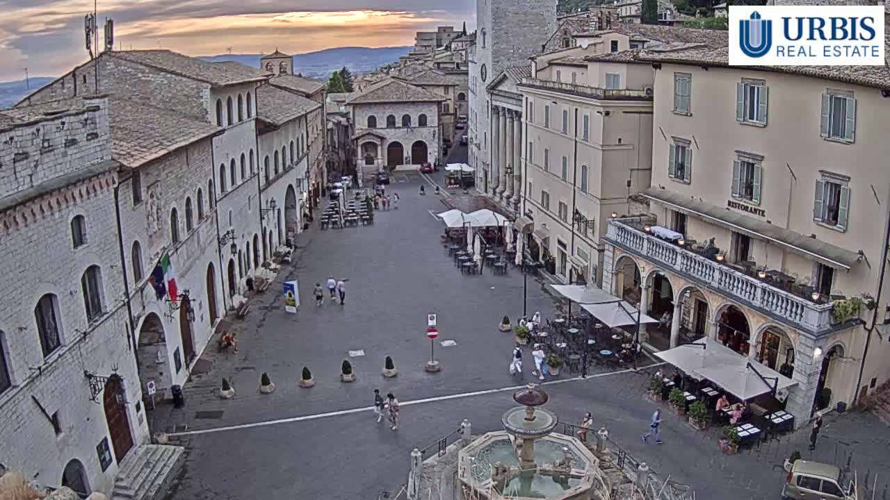 Assisi Piazza del Comune Square - Perugia, Umbria, Italy