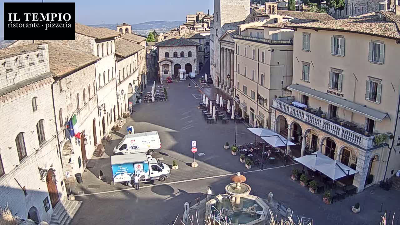 Assisi Piazza del Comune Square - Perugia, Umbria, Italy