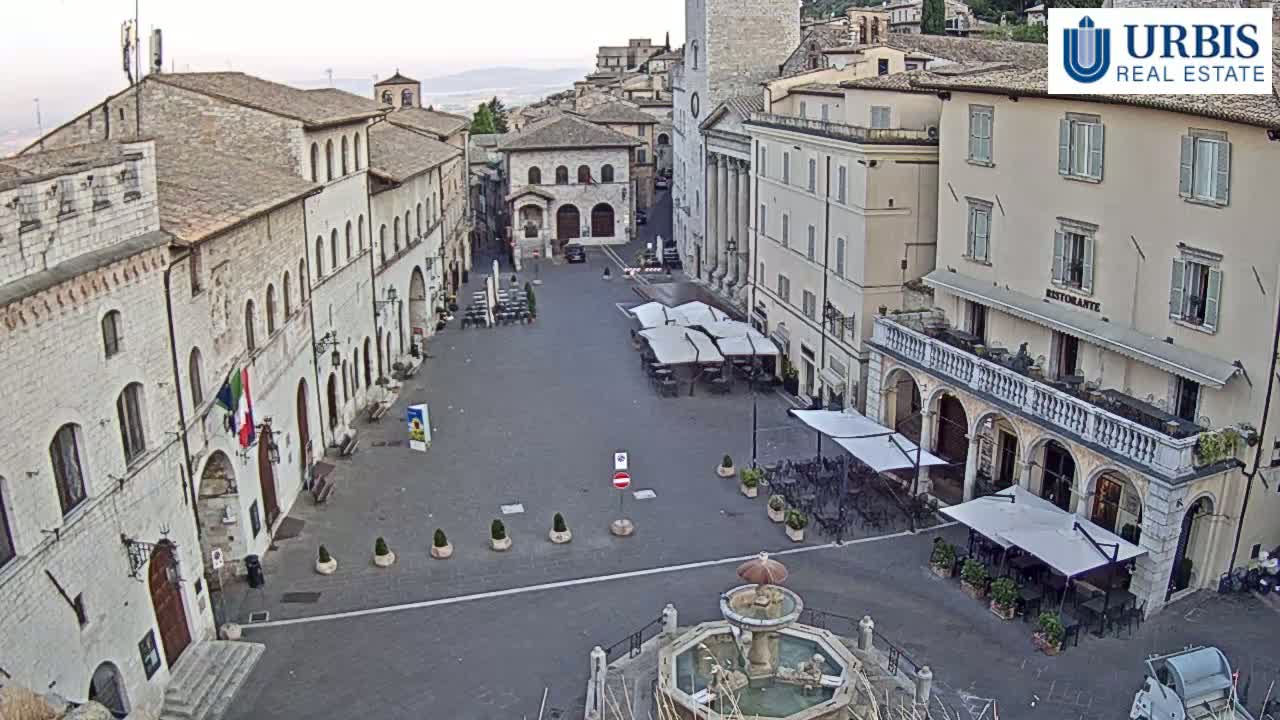 Assisi Piazza del Comune Square - Perugia, Umbria, Italy
