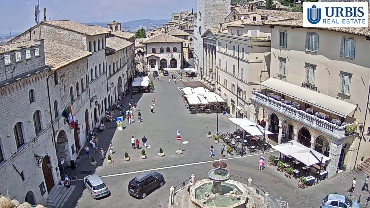 Assisi Piazza del Comune Square - Perugia, Umbria, Italy