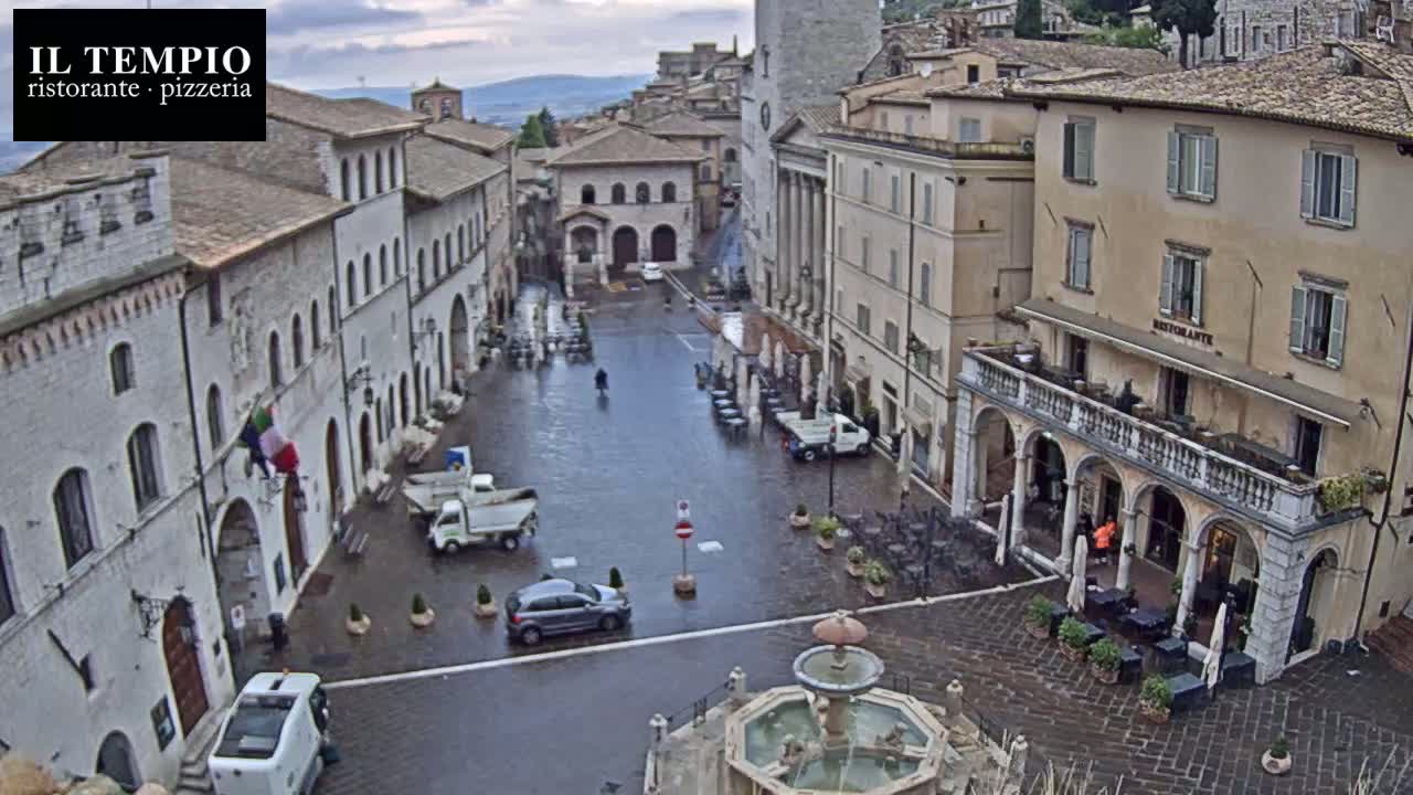 Assisi Piazza del Comune Square - Perugia, Umbria, Italy