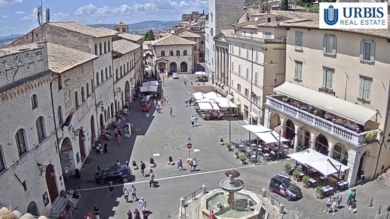 Assisi Piazza del Comune Square - Perugia, Umbria, Italy