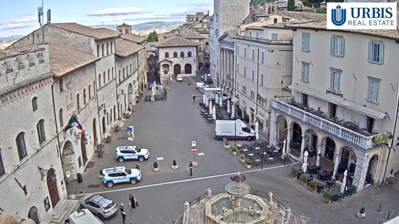 Assisi Piazza del Comune Square - Perugia, Umbria, Italy