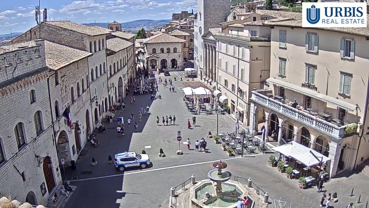 Assisi Piazza del Comune Square - Perugia, Umbria, Italy