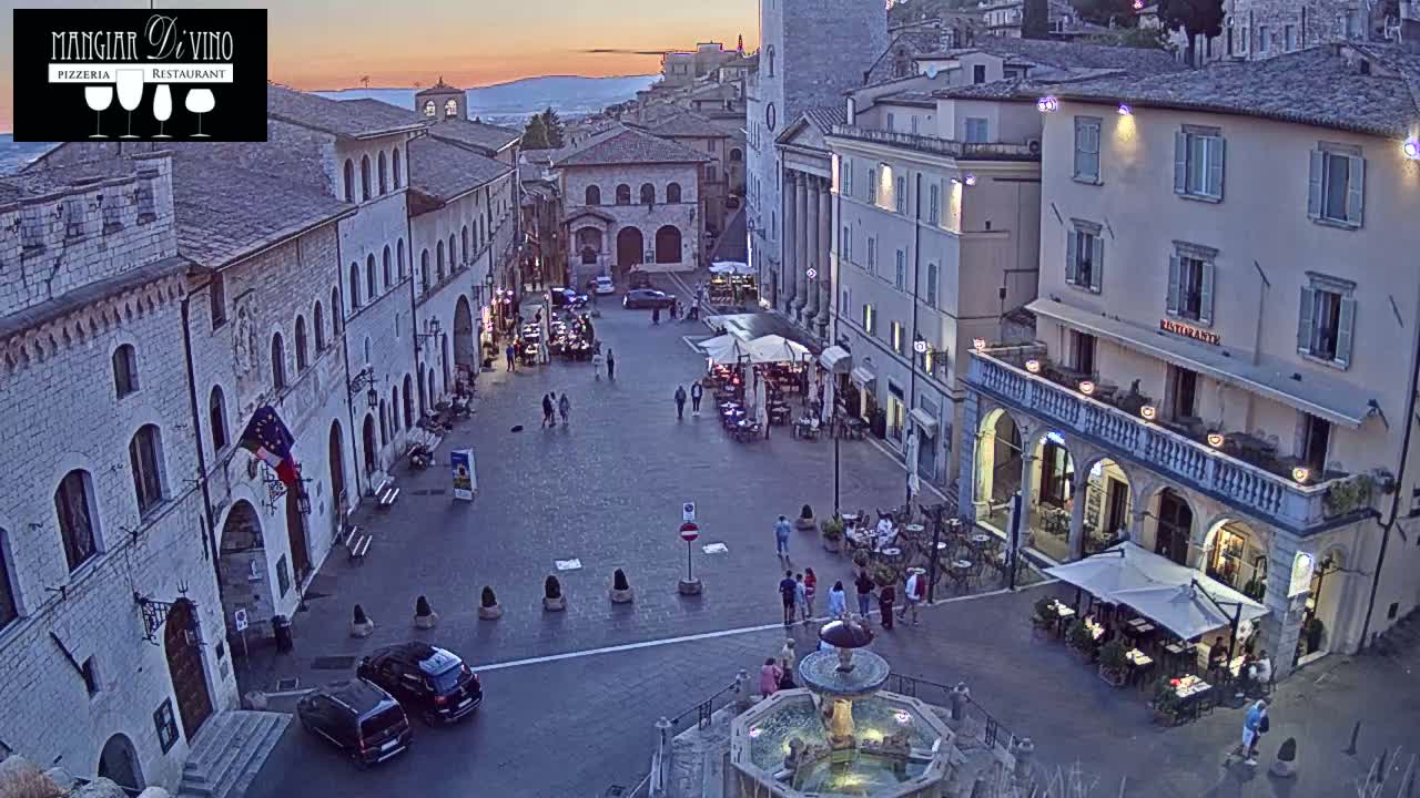 Assisi Piazza del Comune Square - Perugia, Umbria, Italy